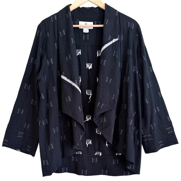 EMMELLE Cotton Blend Boho Lagenlook Oversized Drape Front
Kimono Style Jacket S - Picture 6 of 9